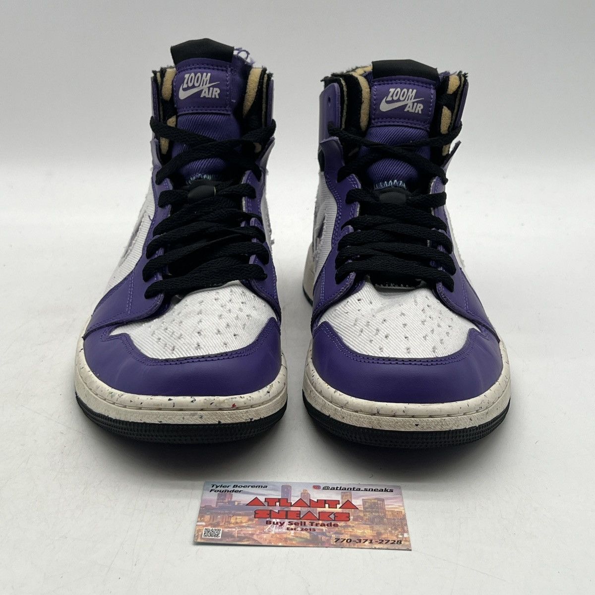 Nike Air Jordan 1 high zoom crater purple Size US 11 / EU 44 - 2 Thumbnail