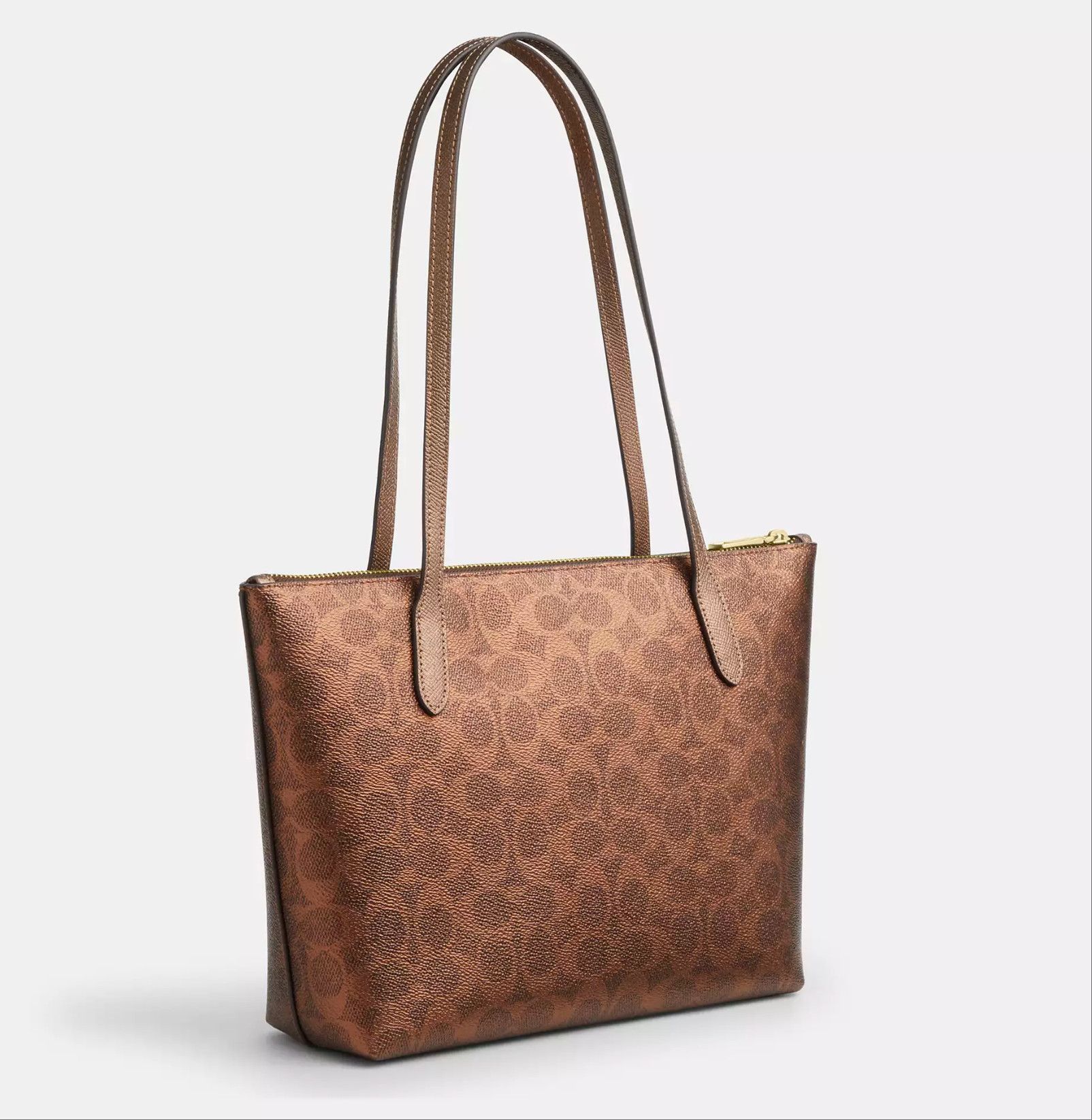 Coach Fiona Zip Tote Bag In Signature Canvas CW396 Size ONE SIZE - 6 Thumbnail