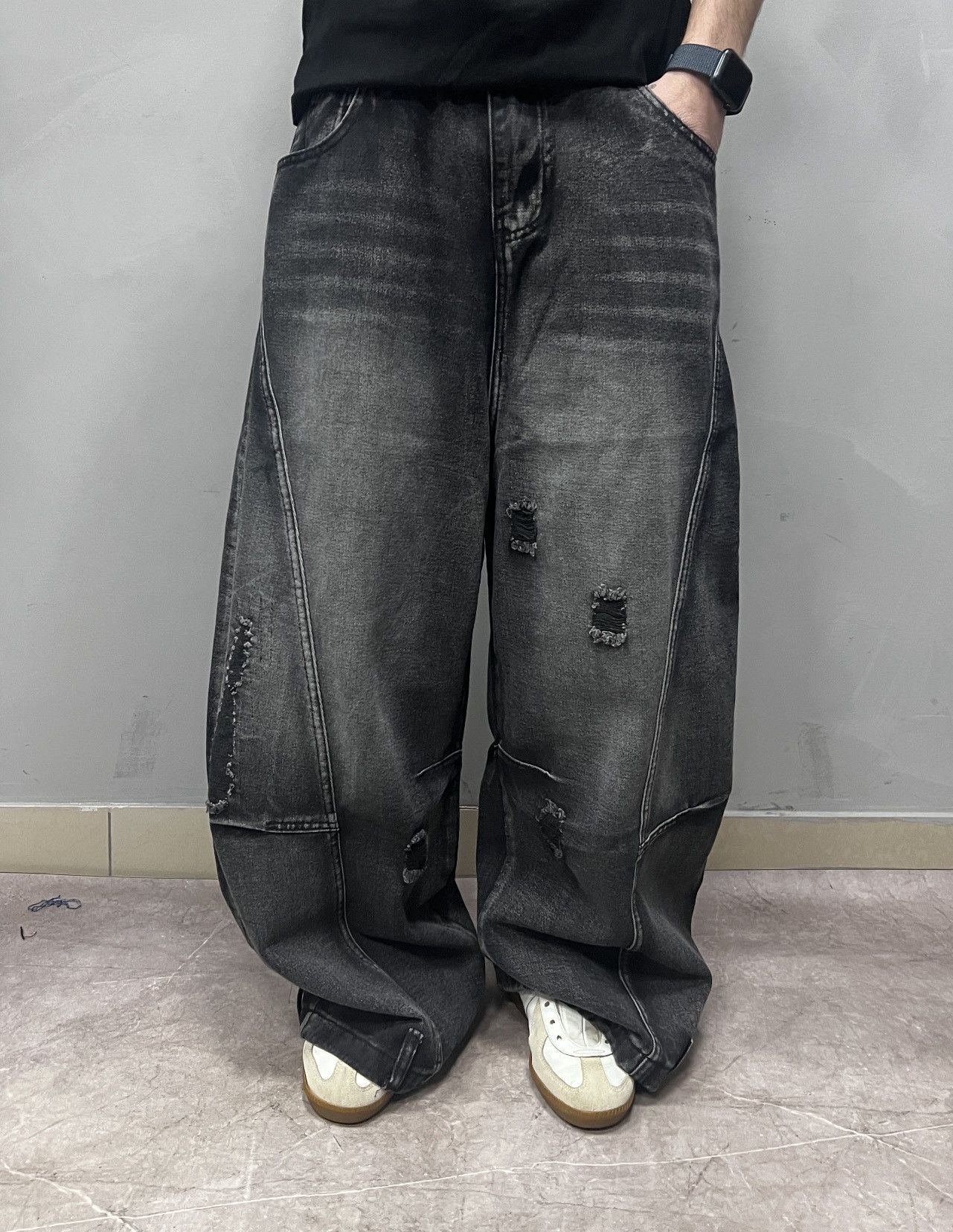 Southpole Opium baggy jeans distressed balenciaga opium denim style Size US 32 / EU 48 - 1 Thumbnail