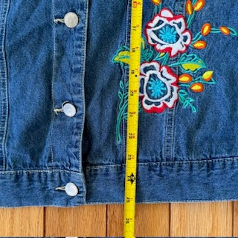 Other Women's Vintage Tudor Court Embroidered Denim Jacket Medium Size M / US 6-8 / IT 42-44 - 7 Thumbnail