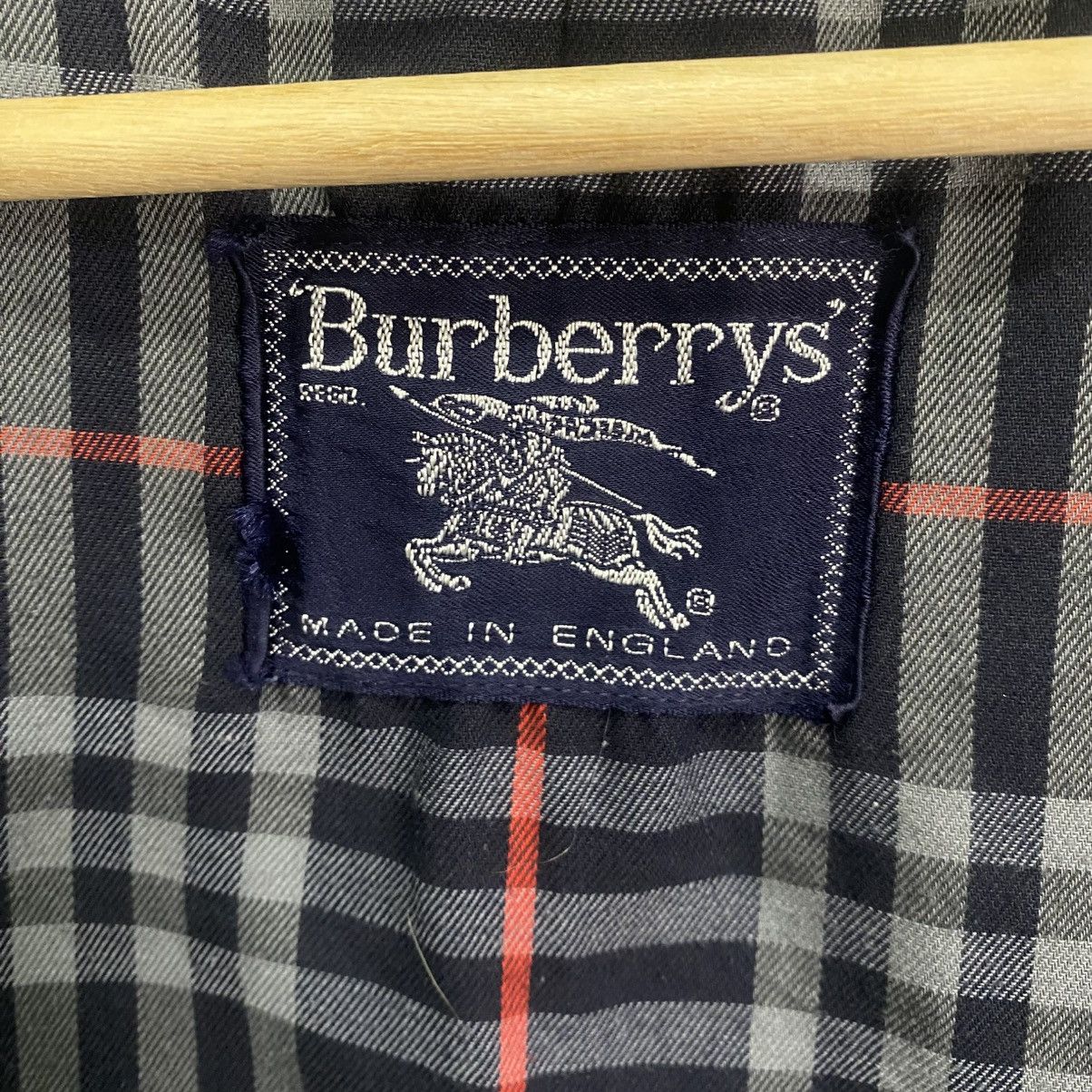Burberry VTG Burberry Navy Balmacaan Coat Nova Check Lining England Size US L / EU 52-54 / 3 - 14 Thumbnail