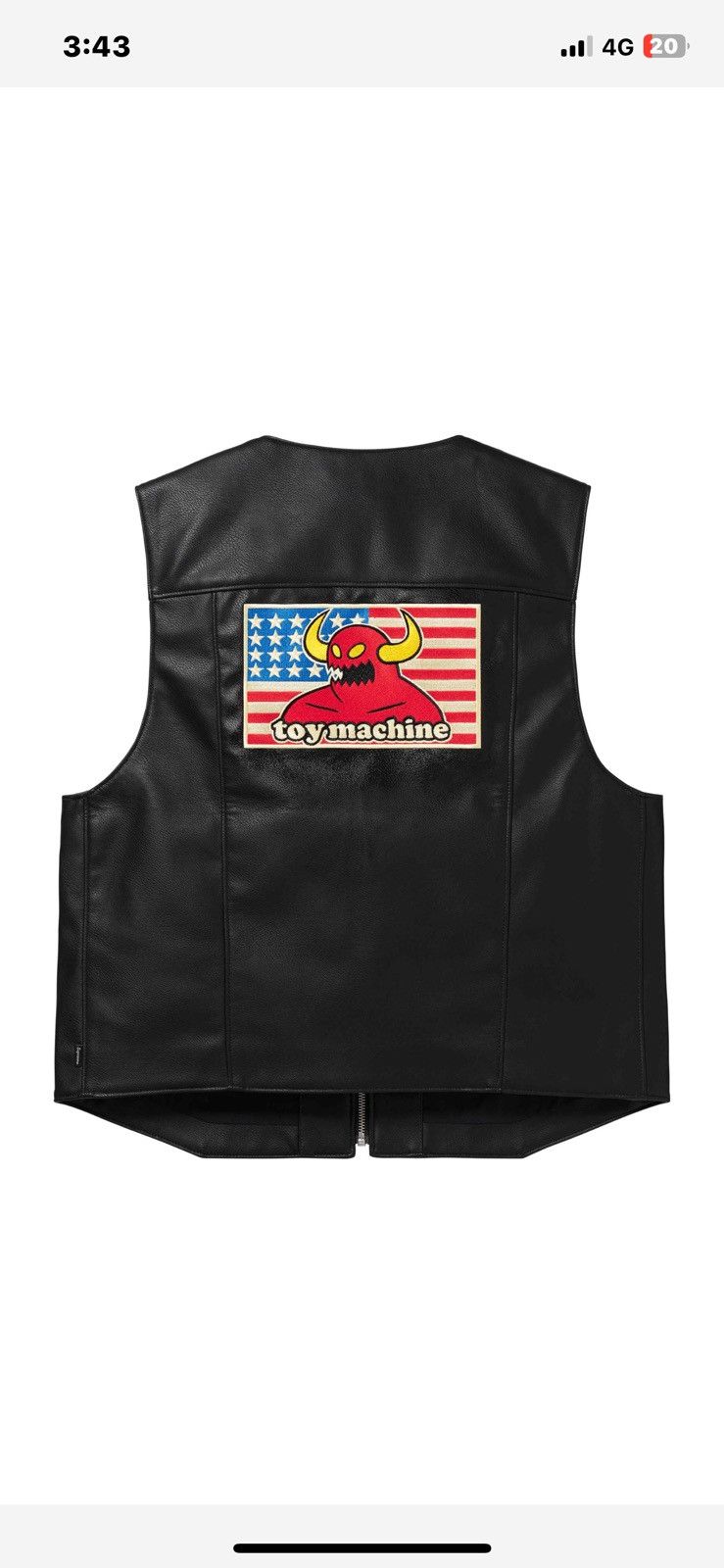 Supreme Supreme/ Toy Machine Faux Leather Vest | Grailed