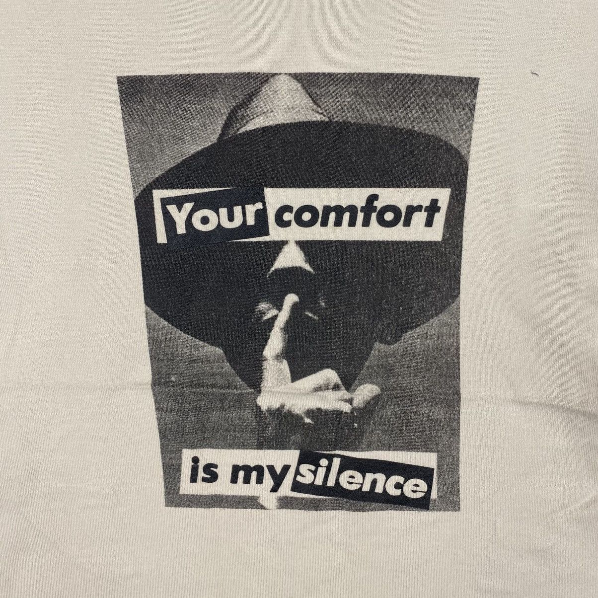 Barbara Kruger Vintage 00s BARBARA KRUGER Your Comfort Is My Silence Tee Size US S / EU 44-46 / 1 - 2 Thumbnail