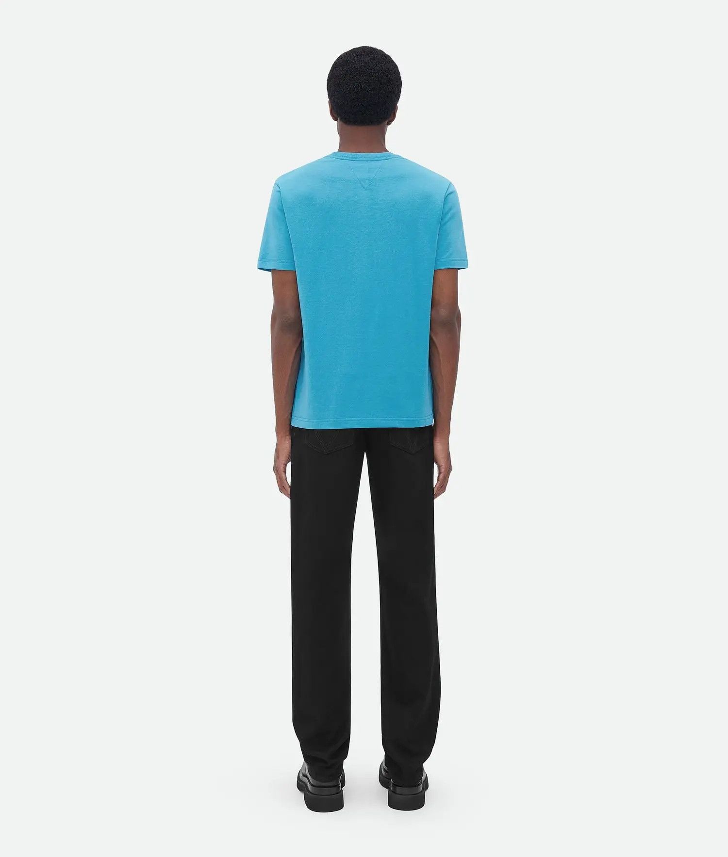 Bottega Veneta o1w1db10525 Sunrise Light Cotton Jersey T-Shirt in Blue Size US XS / EU 42 / 0 - 3 Thumbnail