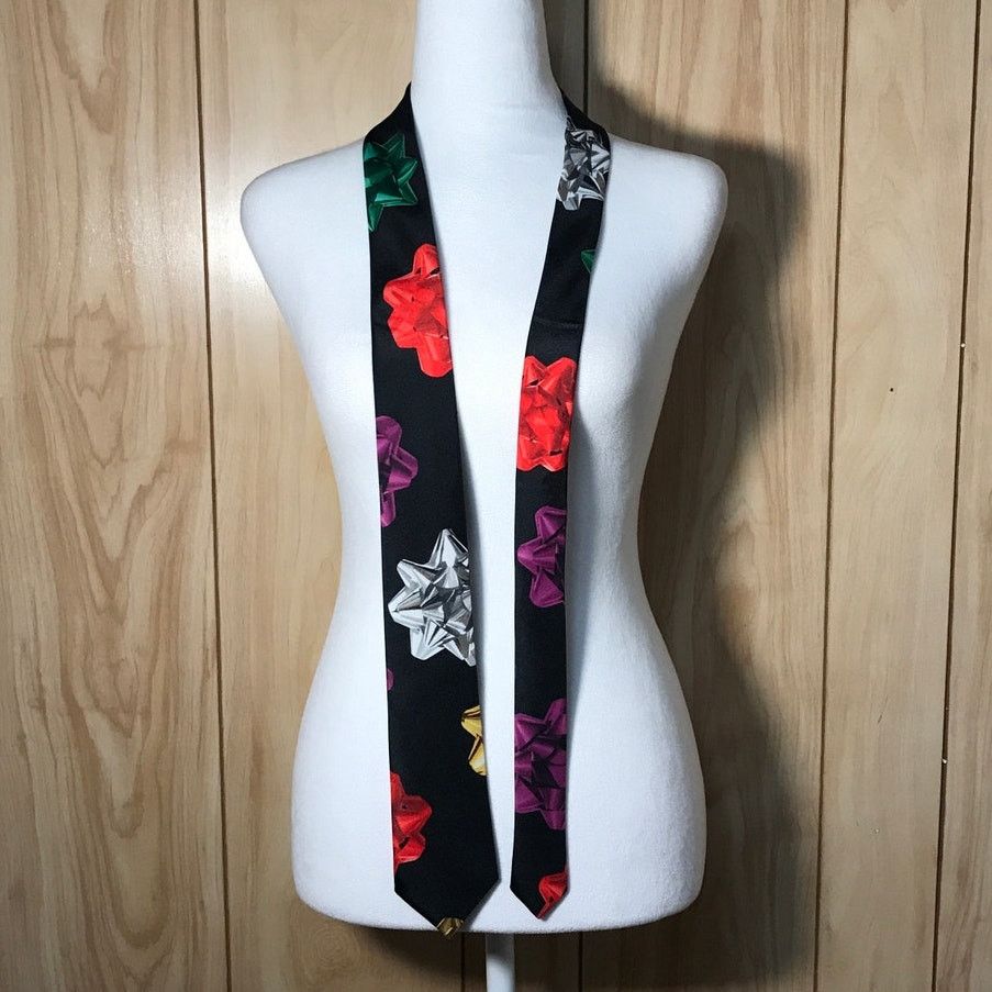 Other Holiday Time Present Wrapping Paper Bows Mens Necktie Size ONE SIZE - 2 Thumbnail