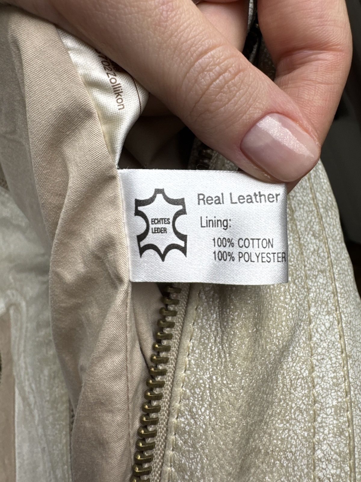 Other Leonardo White faded leather biker jacket vintage size 50 Size US M / EU 48-50 / 2 - 14 Thumbnail