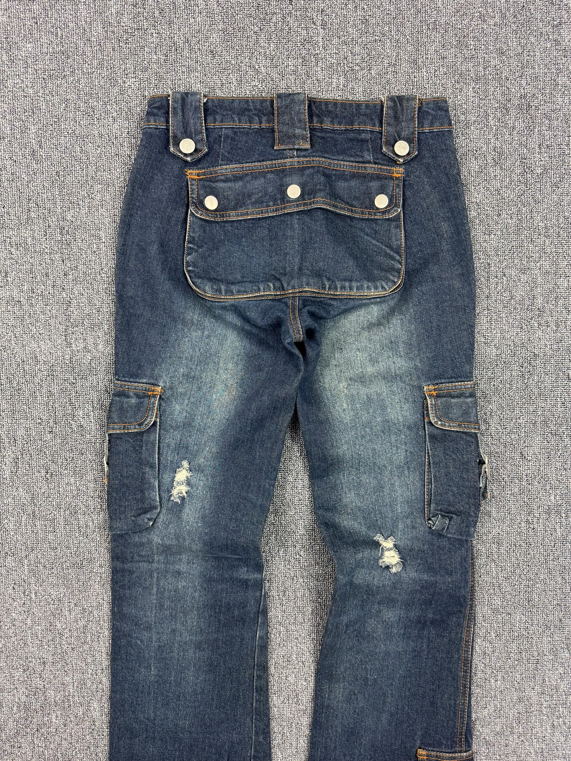 Japanese Brand Wink Wink Distressed Multipocket Denim Jeans Size 26" / US 2 / IT 38 - 10 Thumbnail