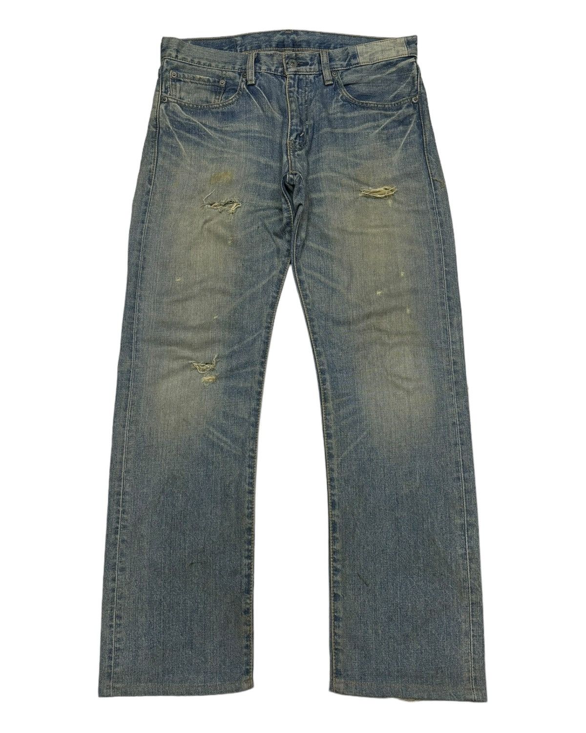 Levi's 🔥LEVIS 505 FLAP POCKET DISTRESSED DENIM JEANS Size US 32 / EU 48 - 1 Thumbnail
