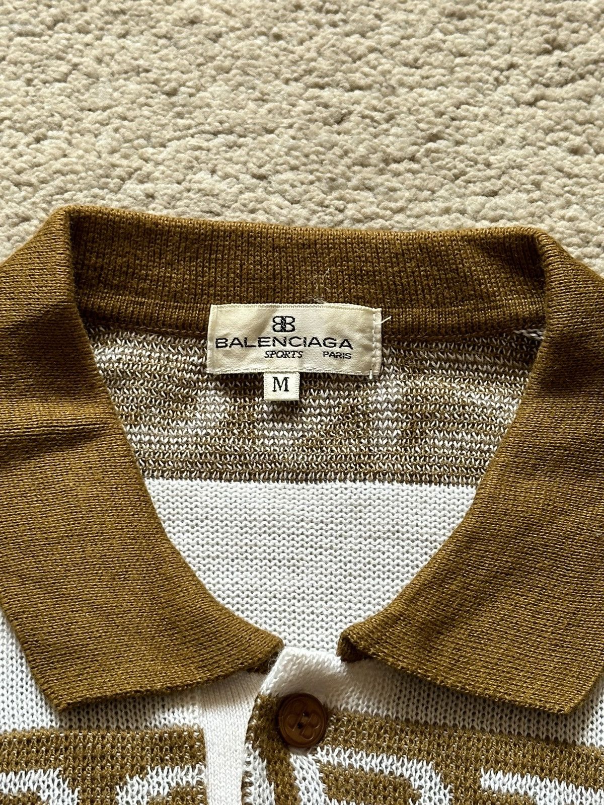Balenciaga 1990s Balenciaga Knitted Polo Shirts Size US M / EU 48-50 / 2 - 6 Thumbnail