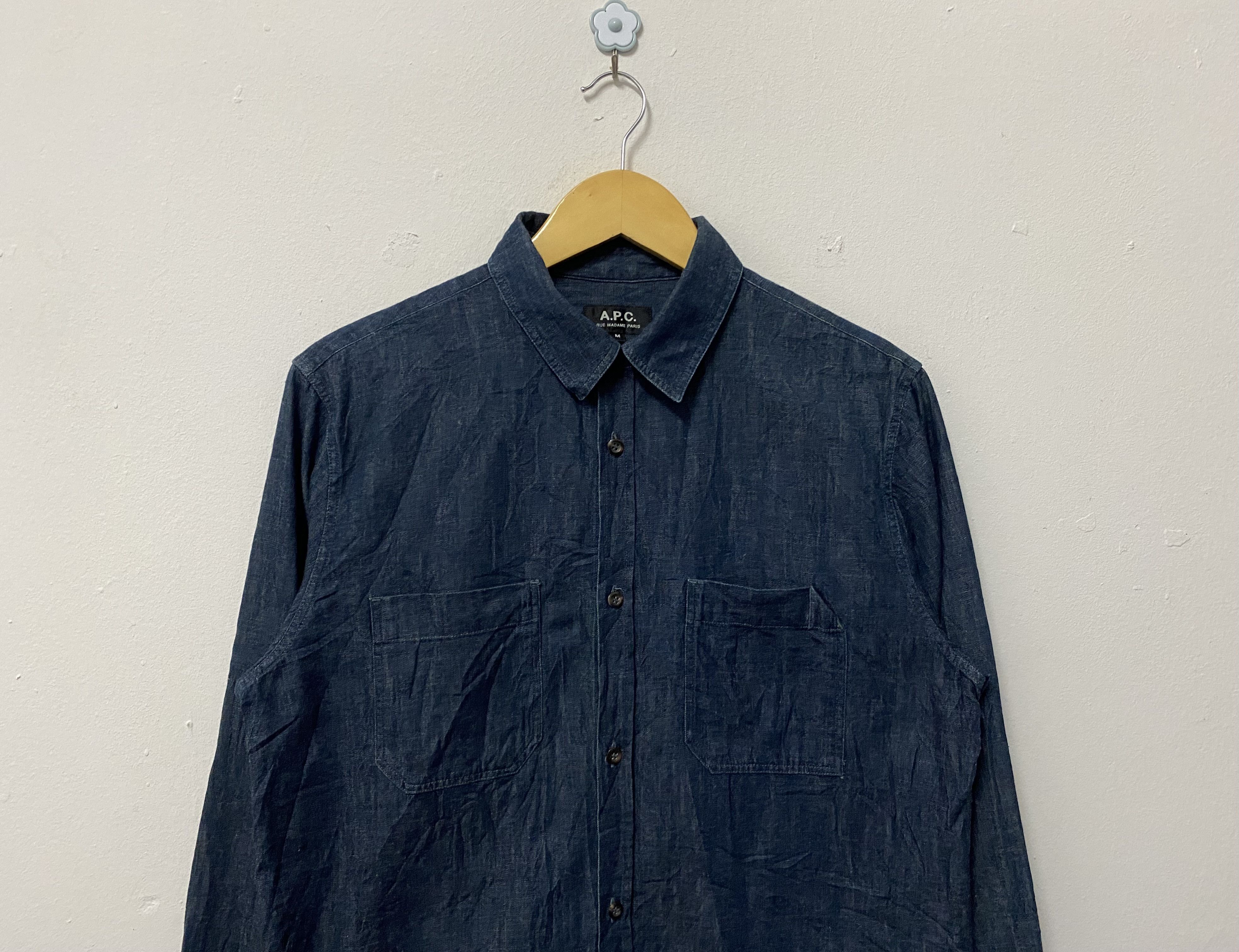 A.P.C. Vintage A.P.C Chambray Jeans Button Up Shirts Size US M / EU 48-50 / 2 - 3 Thumbnail