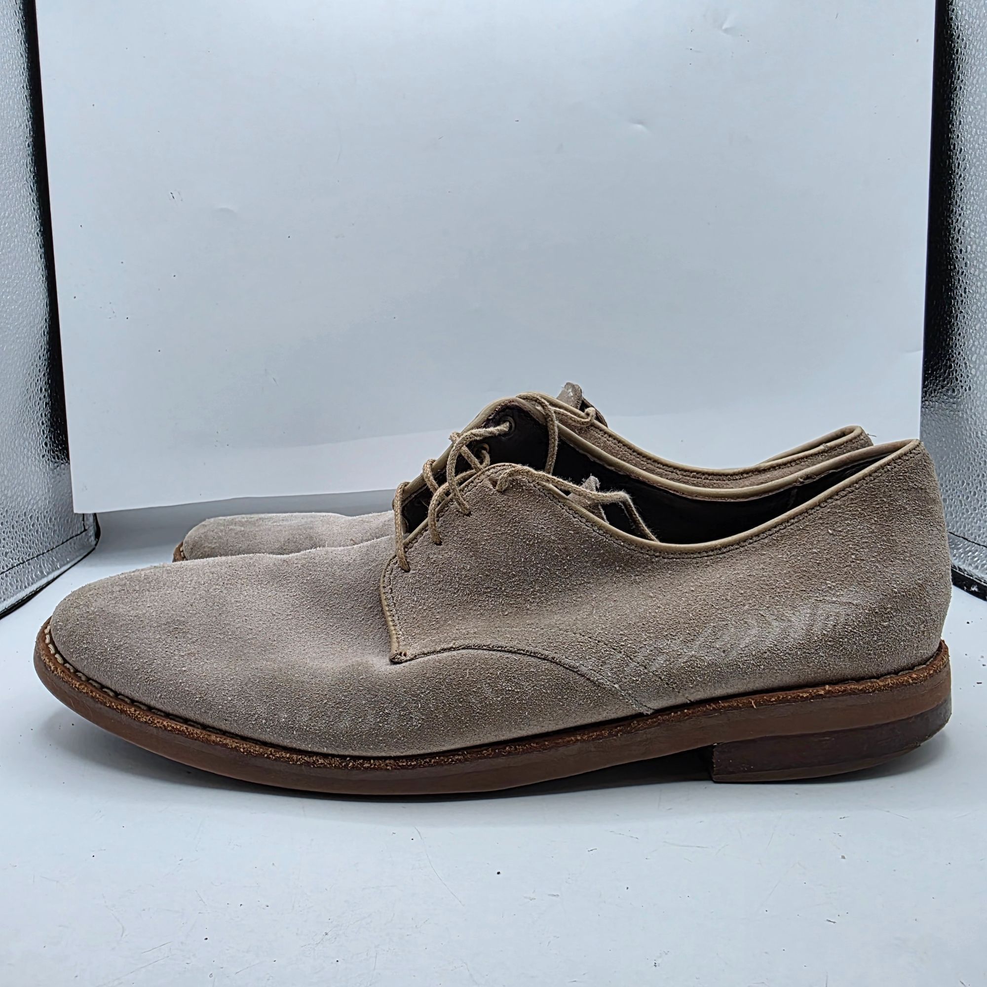 Allen Edmonds Allen Edmonds Mens Size 11 Beige Lace Up Suede Dress Shoes C Size US 11 / EU 44 - 15 Thumbnail