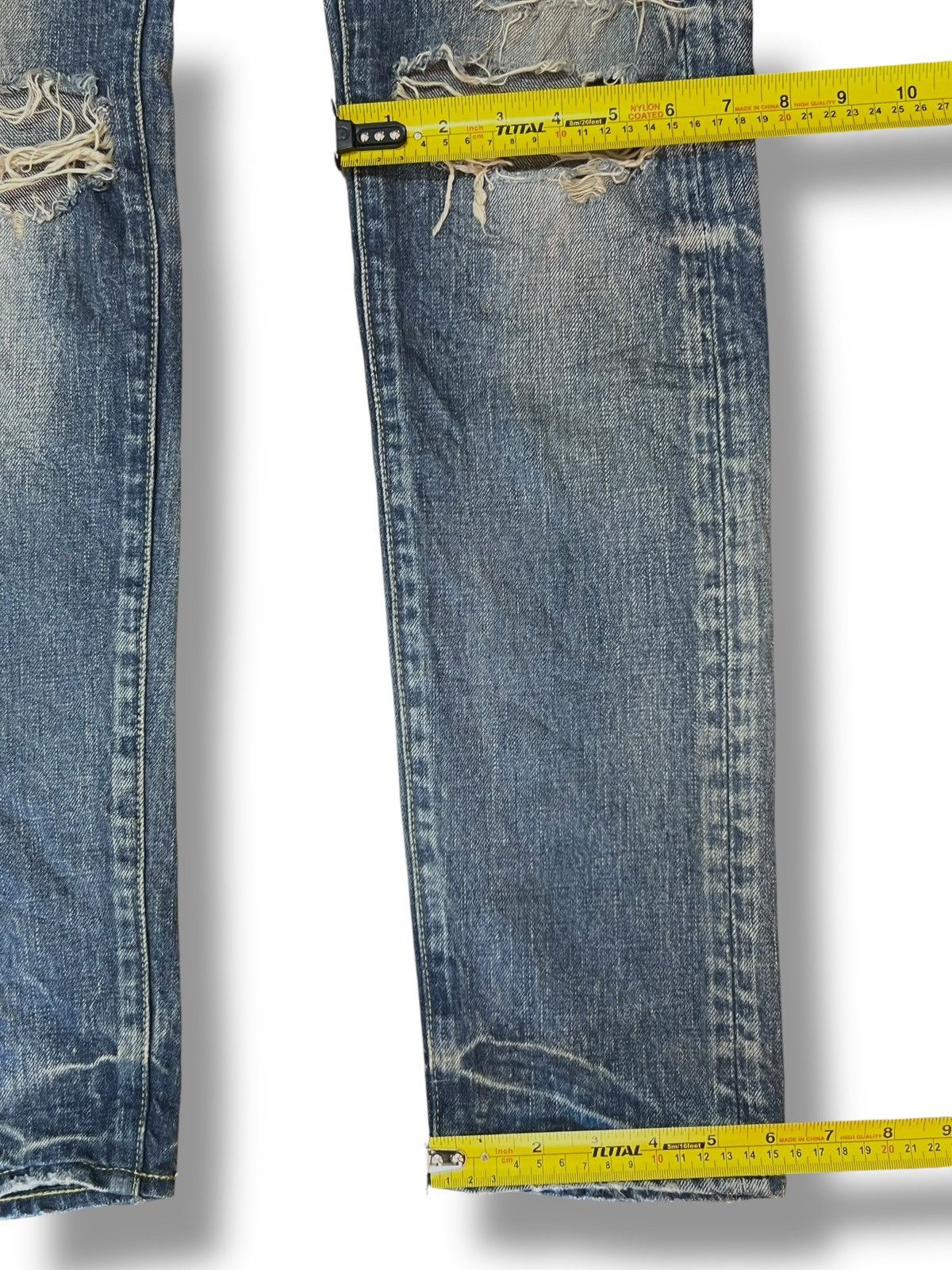 Japanese Brand Vintage HL Heddie Lovu Over Distressed Mad Punk Skinny Jeans Size US 33 - 11 Thumbnail