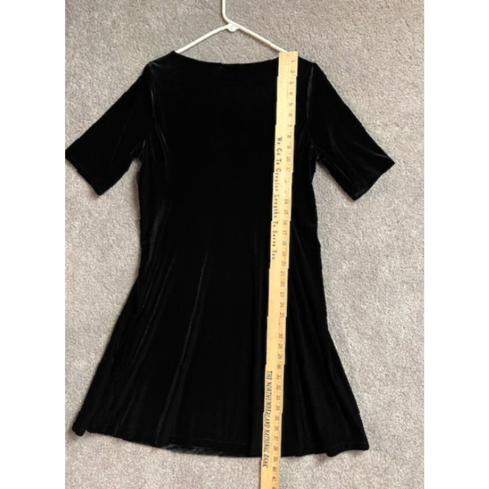 Lands' End Lands' End Black Velvet Dress Large 14-16 Wah Goth Whimsigoth Witchy Vintage 90s Womens Dress Set? Size L / US 10 / IT 46 - 4 Thumbnail