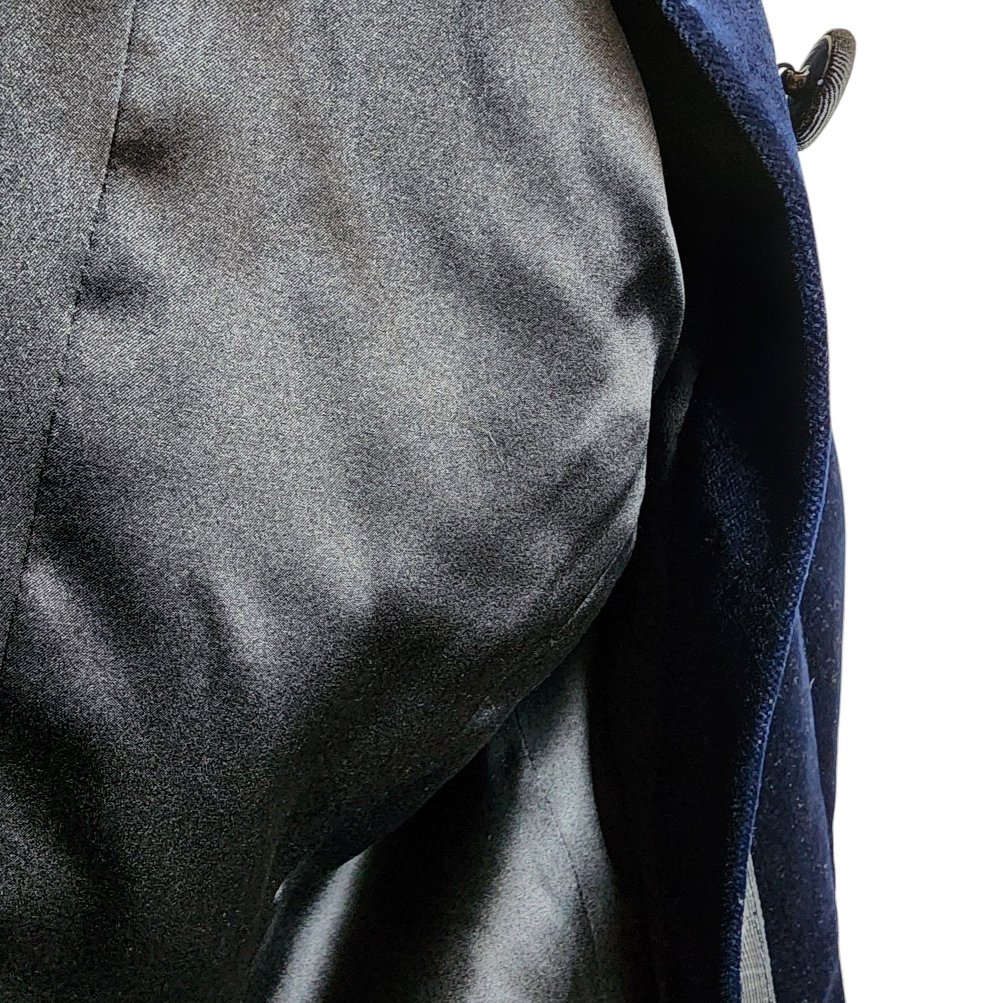 Diane von Furstenberg Wool Blend Velvet Victorian Style Navy Blazer Size M / US 6-8 / IT 42-44 - 6 Thumbnail