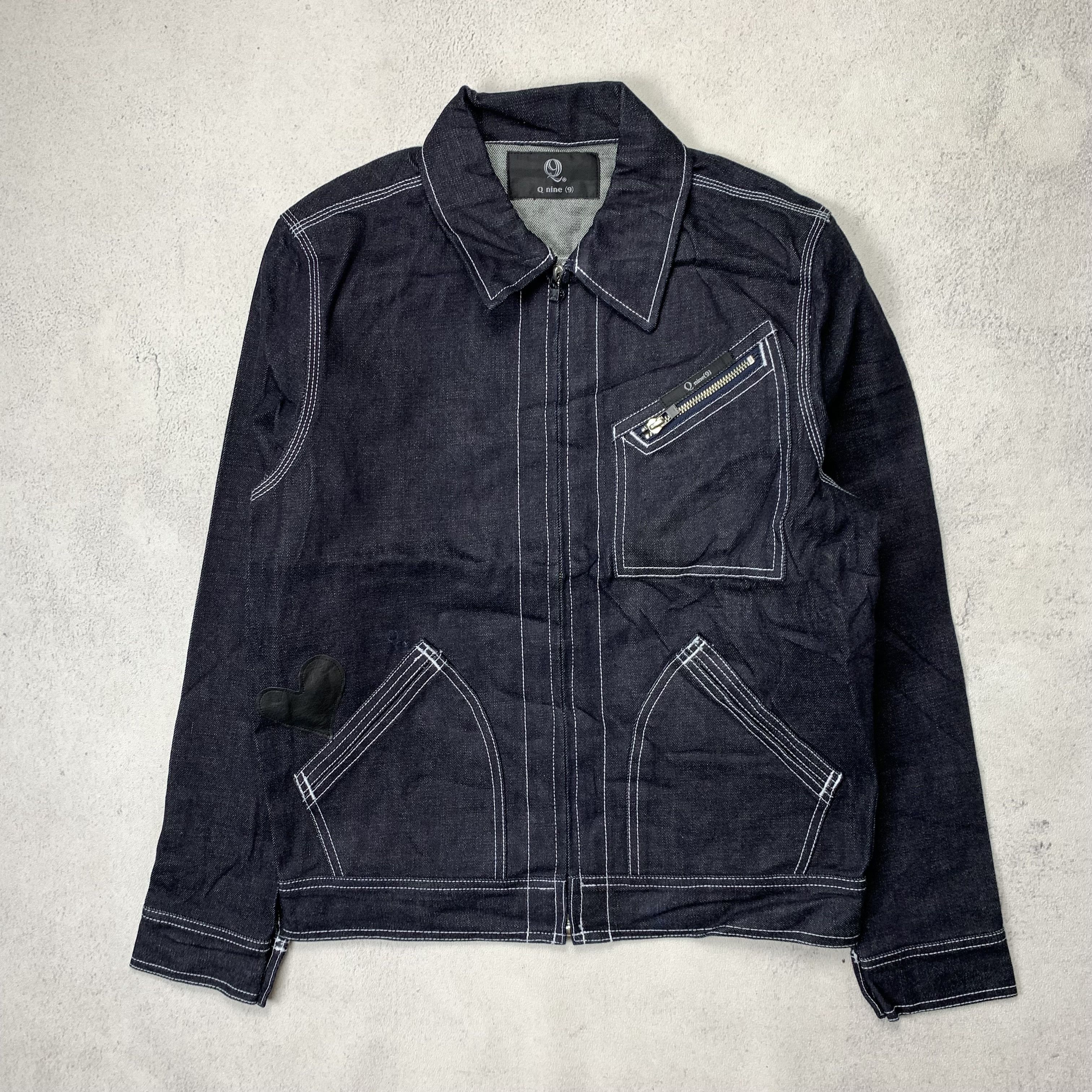 Japanese Brand Q nine (9) Selvedge Denim Jacket Size US S / EU 44-46 / 1 - 1 Thumbnail