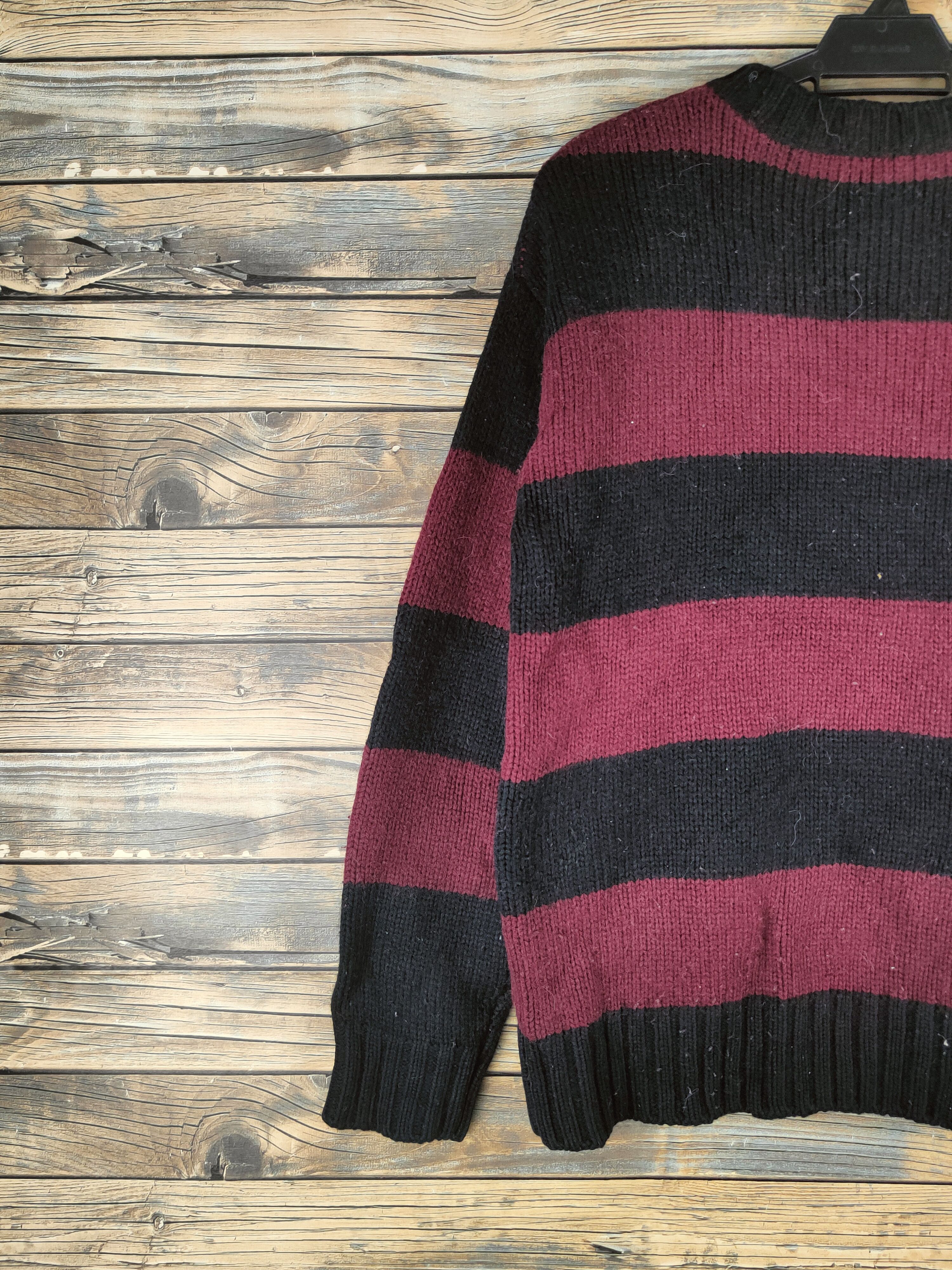 GU DL GU Black Maroon Knitwear Sweatshirts #46-565 Size US M / EU 48-50 / 2 - 8 Thumbnail