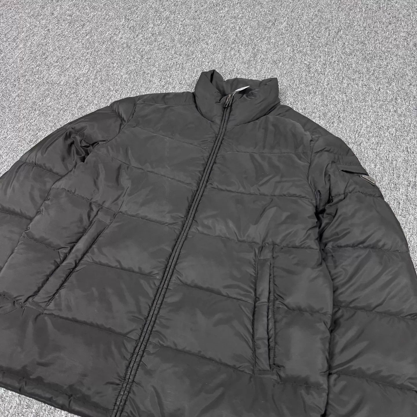Prada Prada Black Tri Logo Stand Collar Down Jacket Size 54 Size US L / EU 52-54 / 3 - 4 Thumbnail
