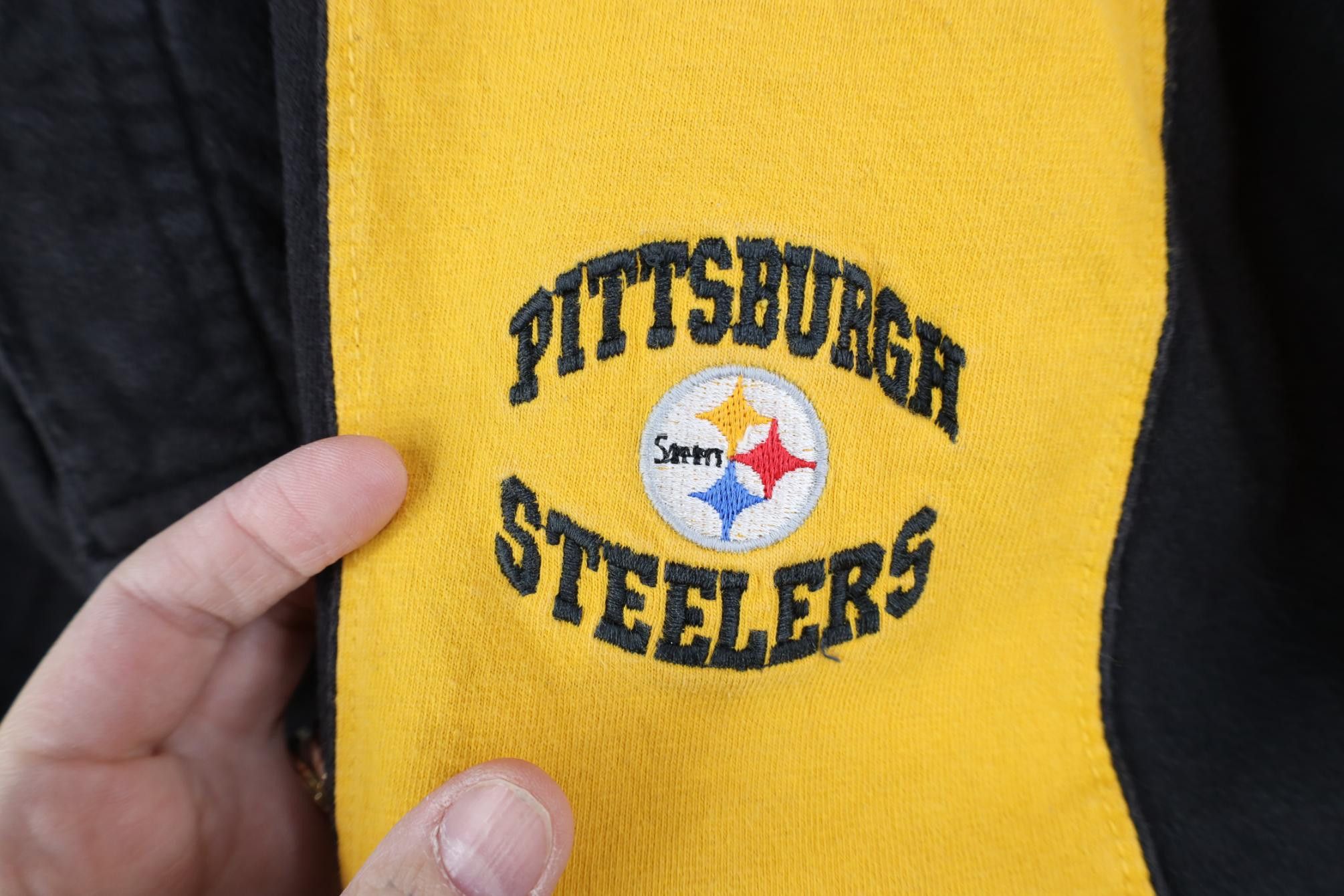 Vintage Vintage Y2K 2000 Pittsburgh Football Long Sleeve Rugby Polo Size US L / EU 52-54 / 3 - 4 Thumbnail
