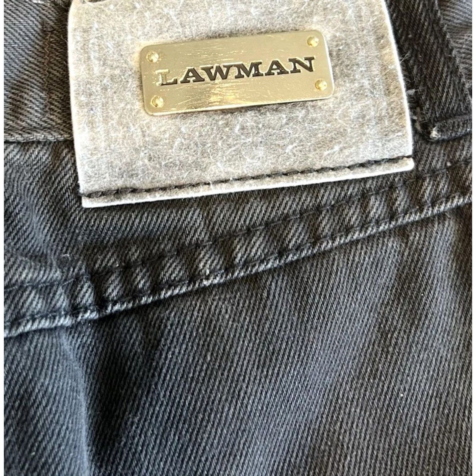 Vintage VINTAGE Lawman Jeans Women Size 5 Black High Rise Straight Leg Denim Western 90s Womens Regular Jeans Size 27" / US 4 / IT 40 - 2 Thumbnail