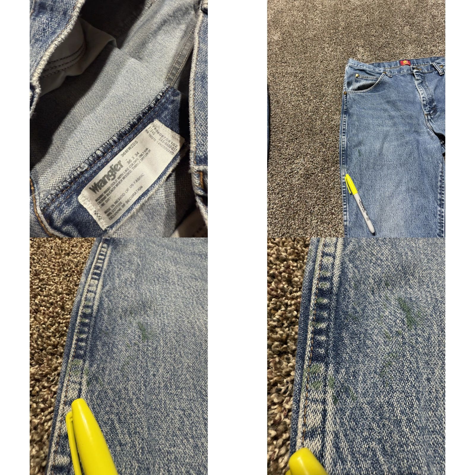 Wrangler Wrangler Jeans 36MWZ Men Jeans 36 Blue Denim Distress Bootcut 32 Inseam 36 Waist Regular 5-Pocket Cowboy Vintage No Size US 36 / EU 52 - 10 Thumbnail