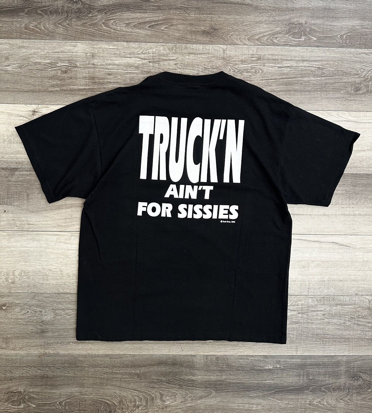 image of Delta x Vintage " Truck'n Ain't For Sissies " Black Pocket Tee Size Xl, Men's