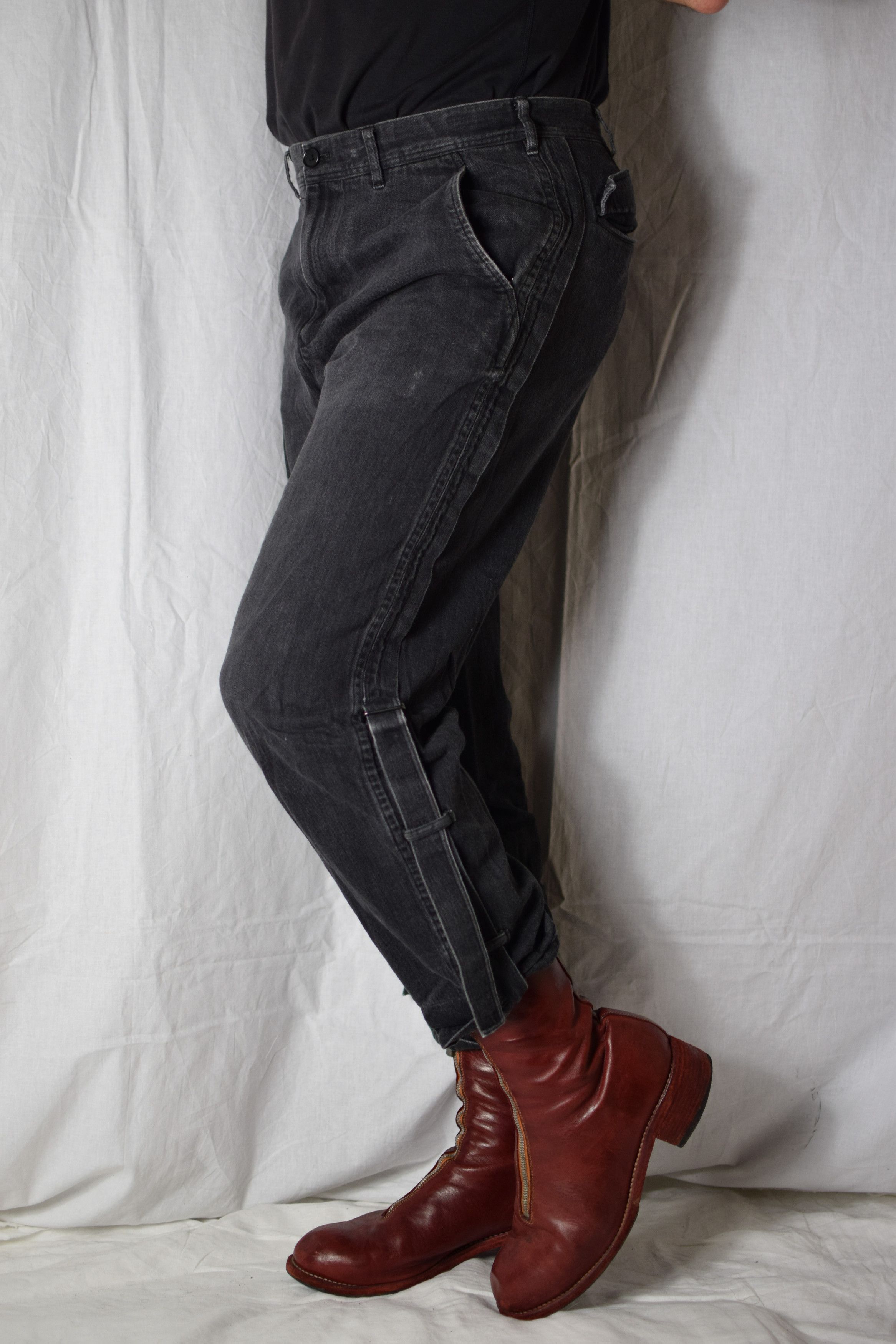 Yohji Yamamoto YYPH AW16 Denim Bondage Pants - HR-P29-007 Size US 32 / EU 48 - 5 Thumbnail