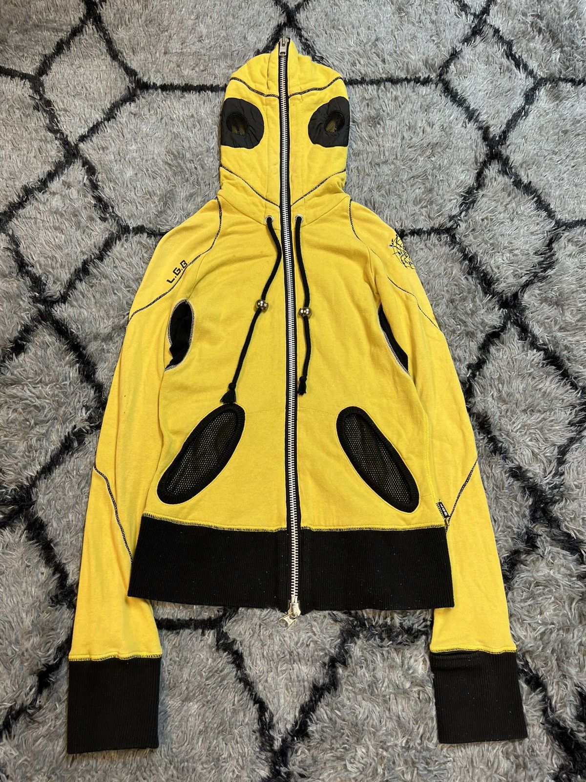 トップス LGB boxer hoodie black yellow トップス LGB boxer hoodie black yellow LGB boxer hoodie black yellow