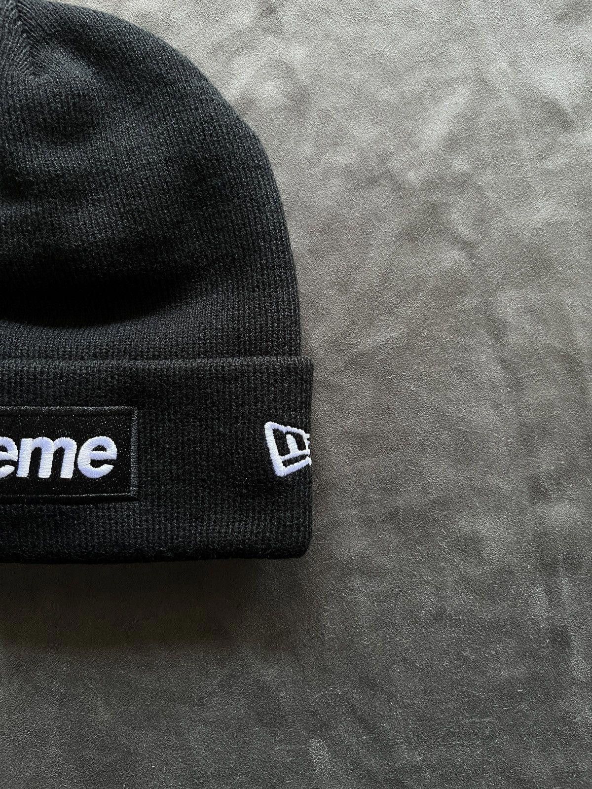 New Era × Supreme Rare Supreme New Era Box Logo Beanie Hats Black OS Size ONE SIZE - 3 Thumbnail