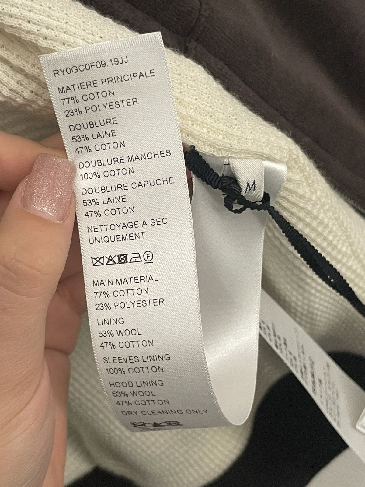 Celine ZIPPED HOODIE IN VELVET COTTON Size US M / EU 48-50 / 2 - 4 Thumbnail