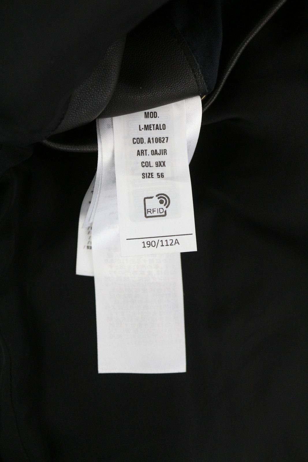 Diesel L-METALO 56 Black Sheepskin Leather Zip Logo Jacket 82856 Size US XL / EU 56 / 4 - 14 Thumbnail