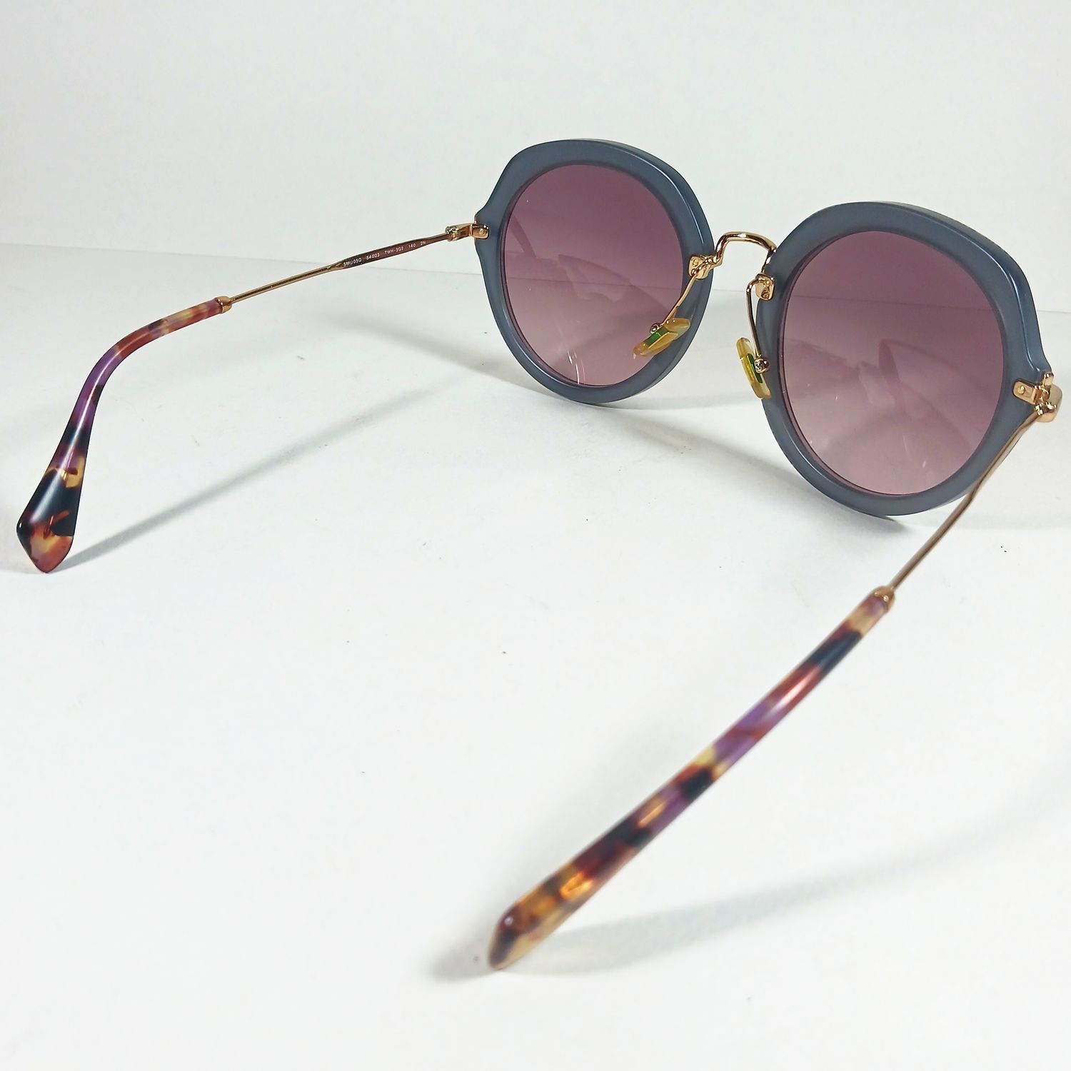 Miu Miu Miu Miu SMU05Q Gray/Brown Oversize Round Sunglasses w/Case Size ONE SIZE - 12 Thumbnail