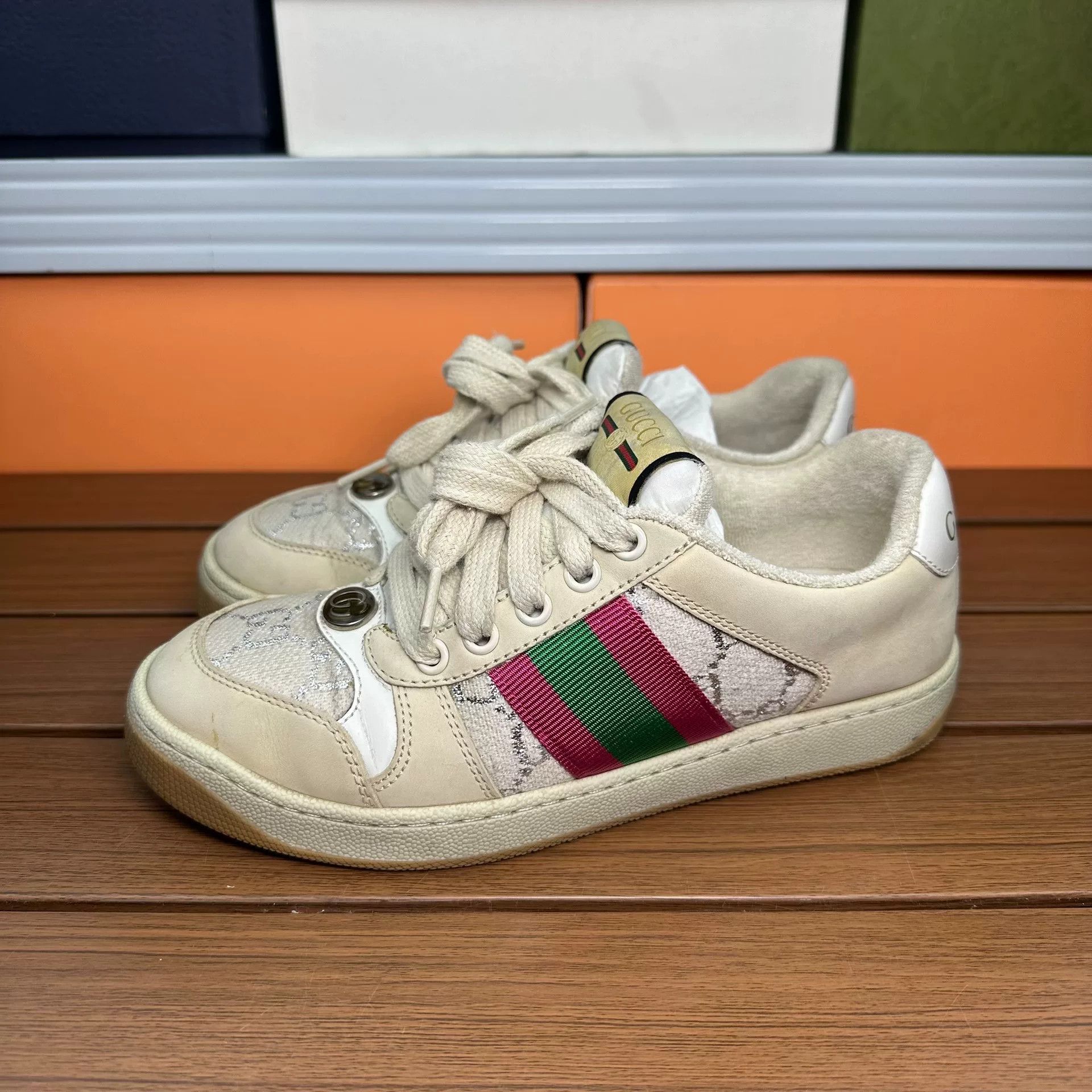 Gucci Gucci Pink Lowtop Sneakers it_34 Women Size US 4 / IT 34 - 1 Thumbnail