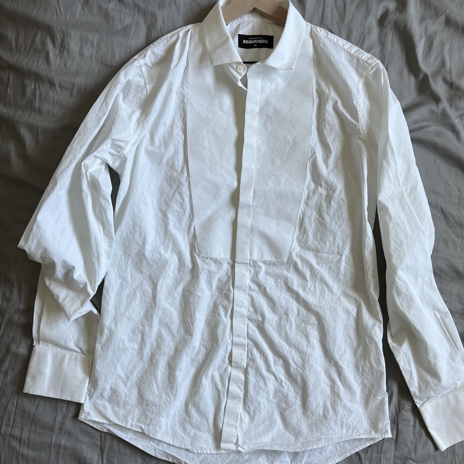Dsquared2 DSQUARED2 Button-Up Dress Shirt Size 54 White Long Sleeves Size US L / EU 52-54 / 3 - 5 Thumbnail