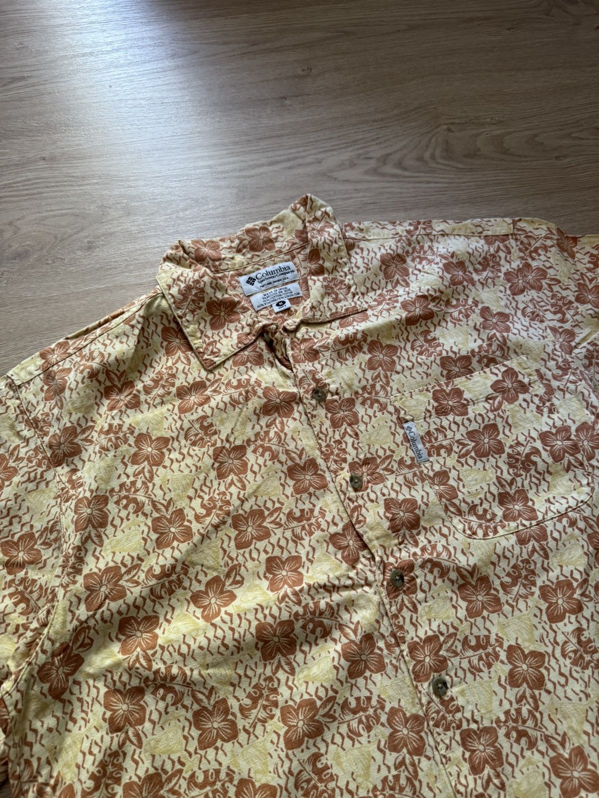 Columbia Vintage 00’s Columbia Oversized Hawaiian Linen Shirt Size US XL / EU 56 / 4 - 2 Thumbnail