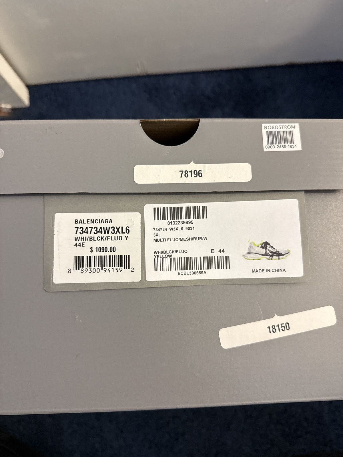 Balenciaga Balenciaga 3XL White Black Fluo Yellow Size US 11 / EU 44 - 10 Thumbnail