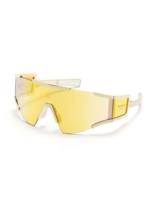 Balmain o1s1wg111225 Size:OS/Fleche Oversized Sunglasses in Yellow Size ONE SIZE - 1 Thumbnail