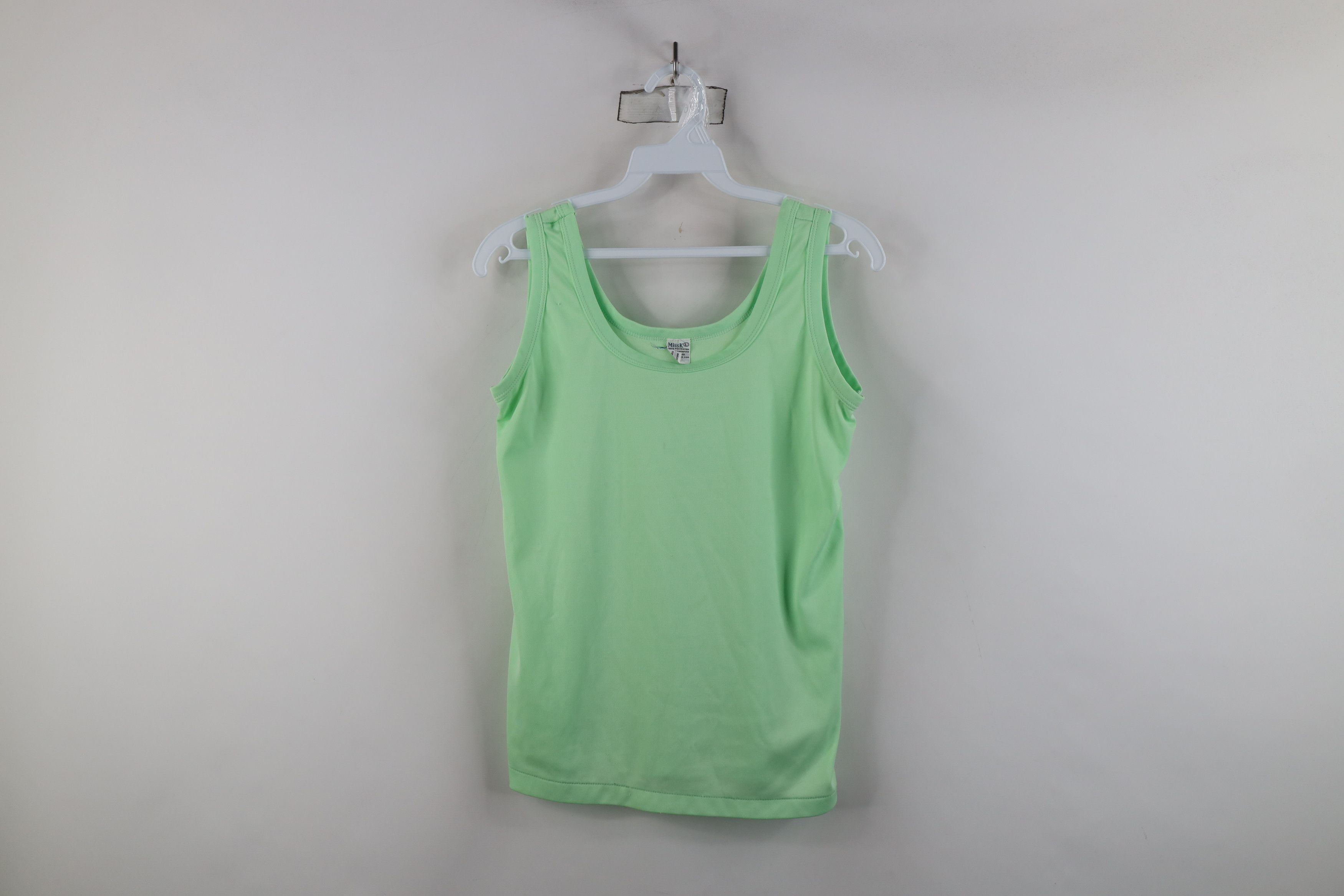 Vintage Vintage 70s Streetwear Knit Tank Top T-Shirt Light Green Size L / US 10 / IT 46 - 1 Thumbnail
