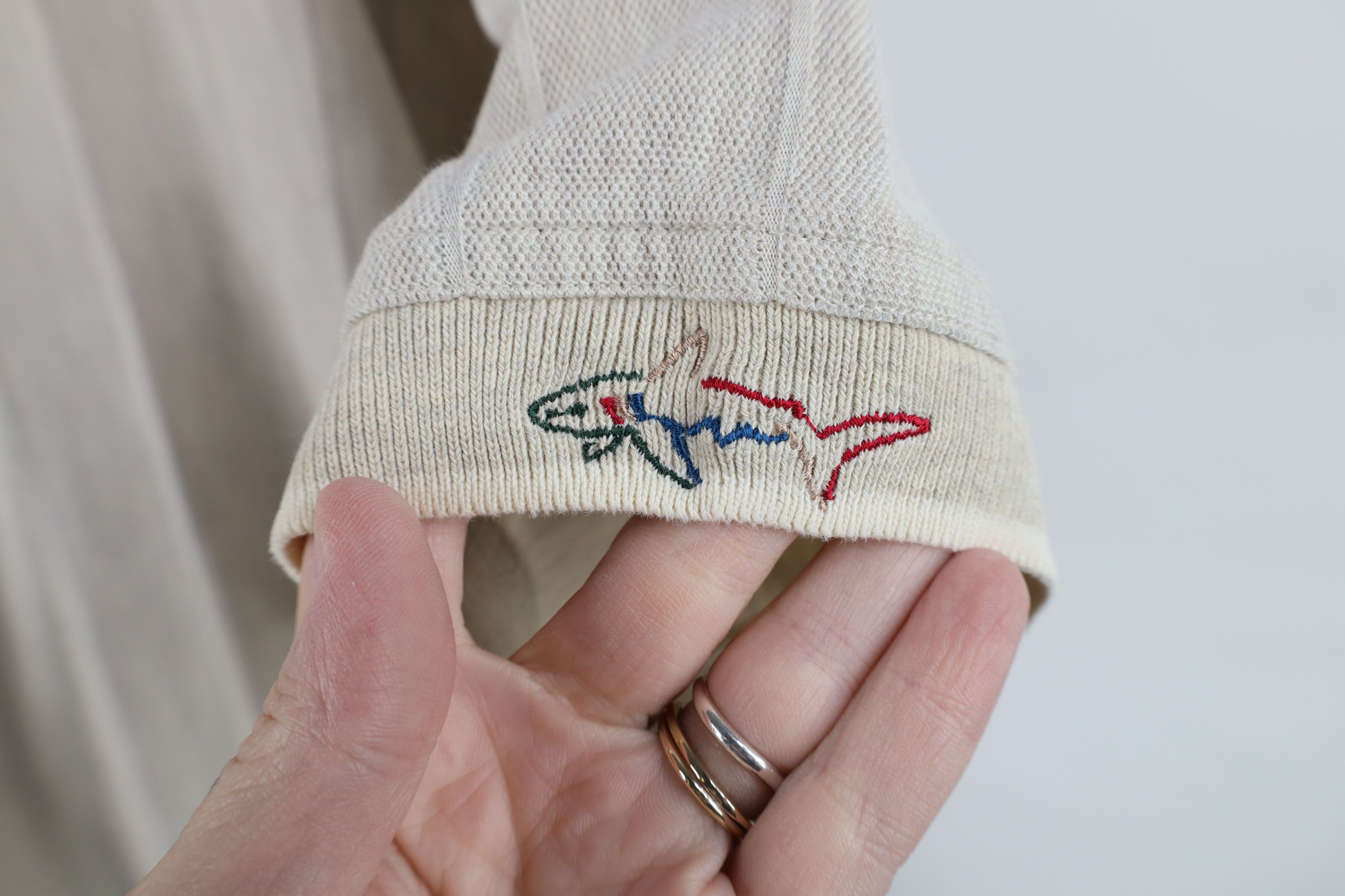 Vintage Vintage 90s Streetwear Geometric Knit Golf Polo Shirt Size US L / EU 52-54 / 3 - 4 Thumbnail
