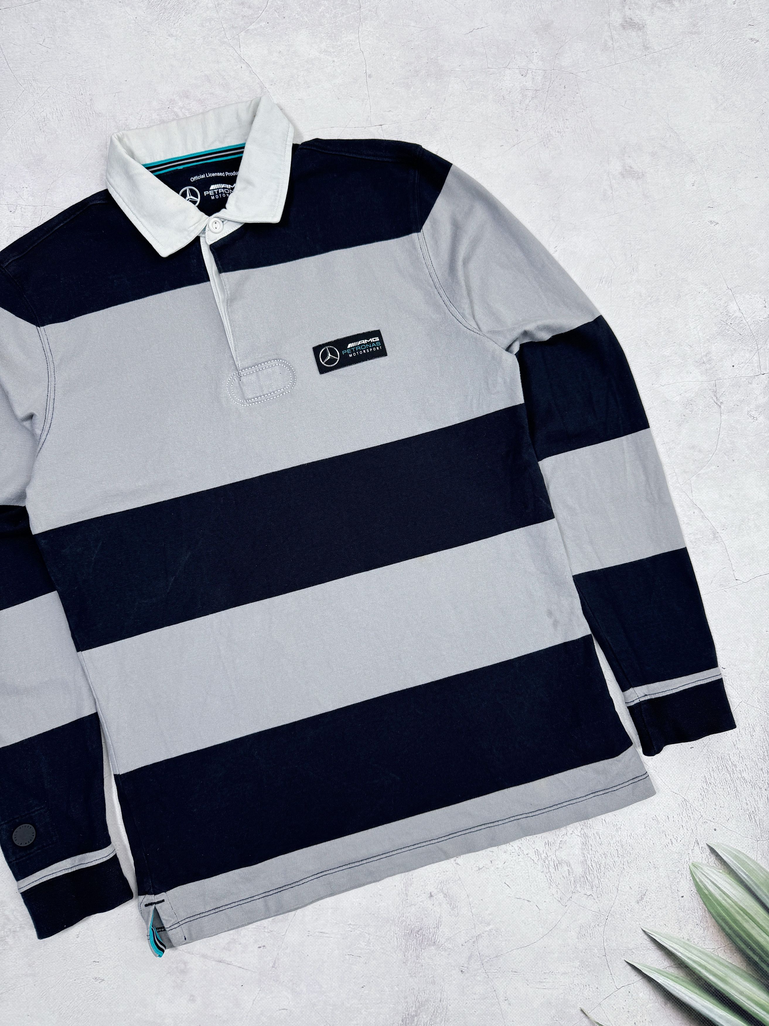 Formula 1 × Mercedes-Benz Mercedes AMG Petronas Rugby Shirt Formula1 Team 2020 Striped Size US S / EU 44-46 / 1 - 4 Thumbnail