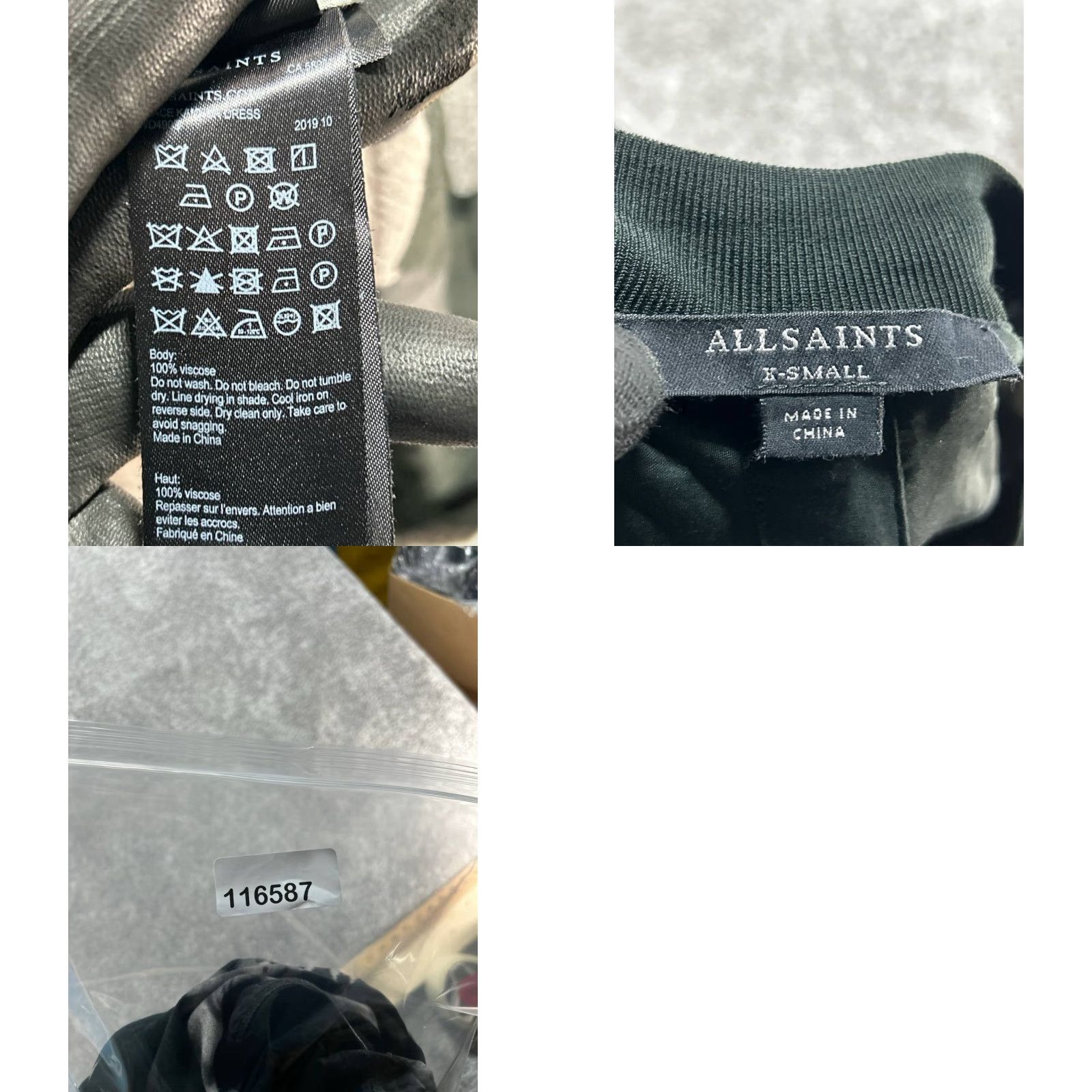 Allsaints AllSaints Dress Womens XS Black Belted Graphic Trace Kannur T Shirt Size XS / US 0-2 / IT 36-38 - 8 Thumbnail
