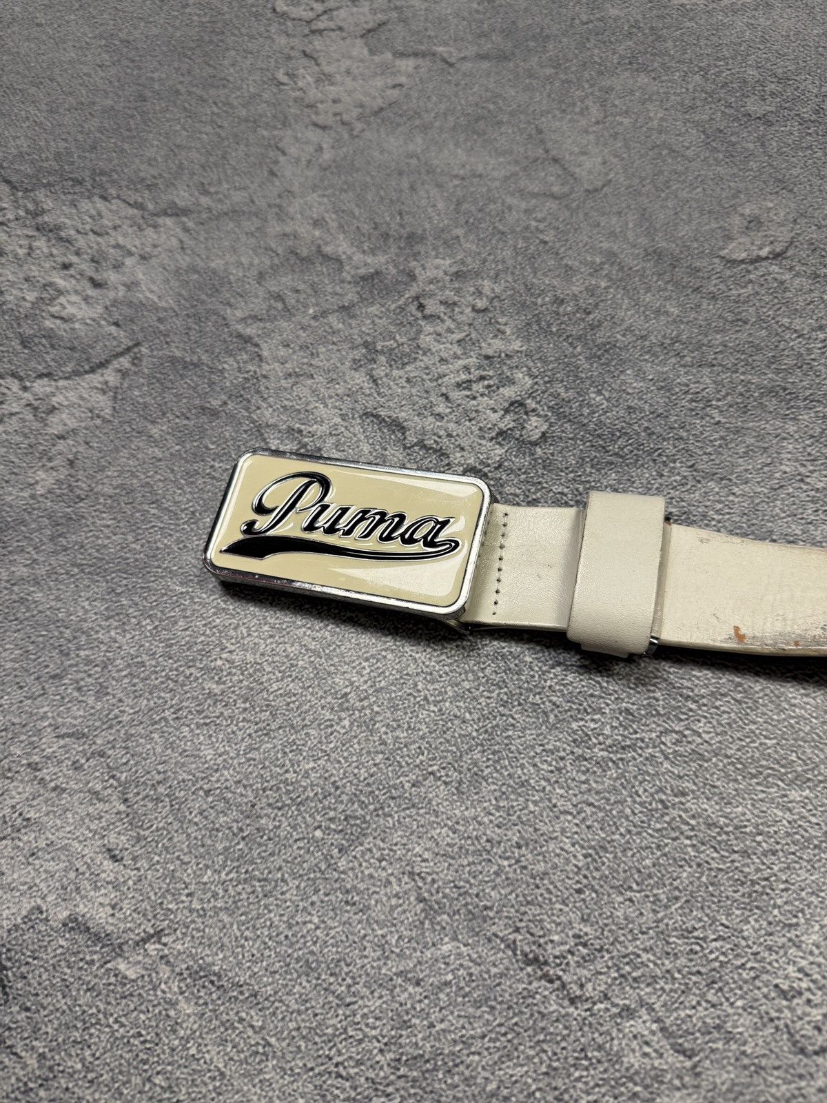 Puma Leather belt Puma Buckle Vintage Logo Puma Size ONE SIZE - 2 Thumbnail