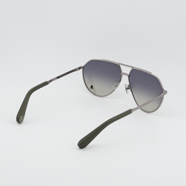 Philipp Plein Philipp Plein SPP007V 0508 Sunglasses Gunmetal Aviator Size ONE SIZE - 4 Thumbnail