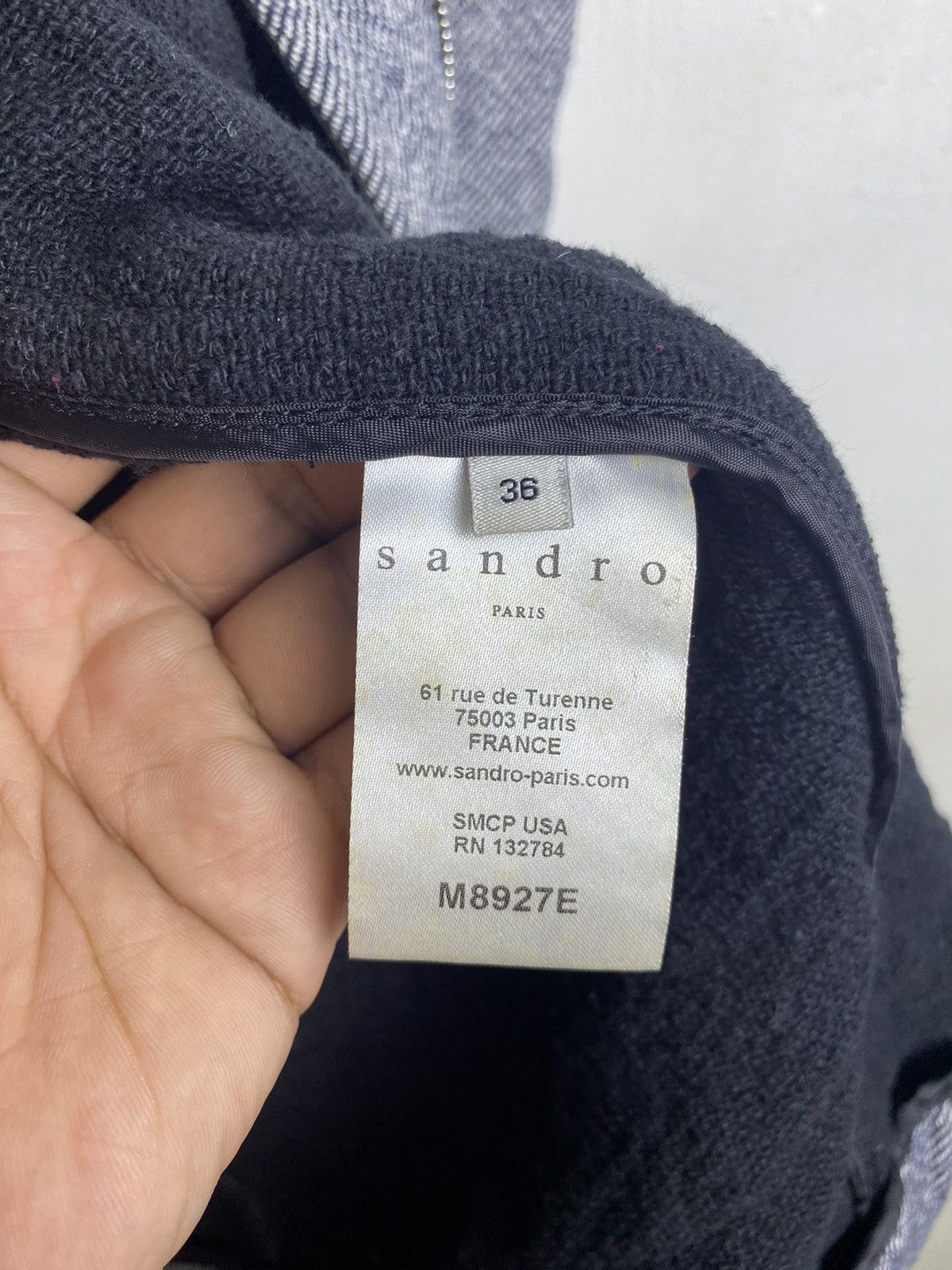 Sandro Sandro Paris - Grey Cotton Coat Jacket Size M / US 6-8 / IT 42-44 - 8 Thumbnail