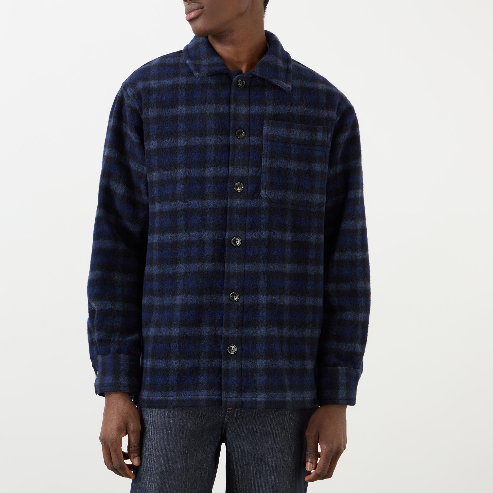 A.P.C. o1mle1125 Stanley Overshirt in Navy Blue Size US L / EU 52-54 / 3 - 2 Thumbnail