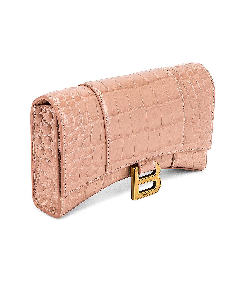 Balenciaga o1bcso1str0924 Size: OS / Hourglass Wallet Chain Crocodile Size ONE SIZE - 4 Thumbnail