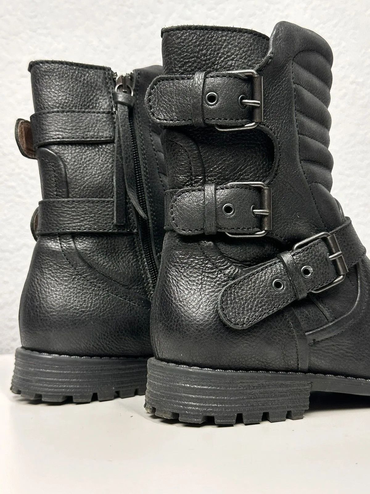 A.S.98 VINTAGE ENGINEER STYLE BOOTS BLACK AS 98 LEATHER HAND MADE Size US 7 / EU 40 - 11 Thumbnail