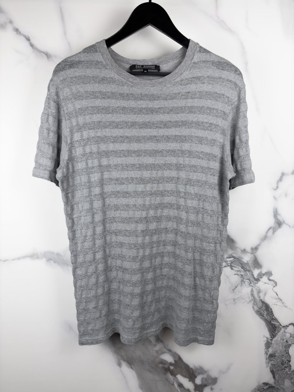 Raf Simons SS06 Raf Simons Icarus Surgit Striped Tshirt Gray Size US S / EU 44-46 / 1 - 1 Thumbnail