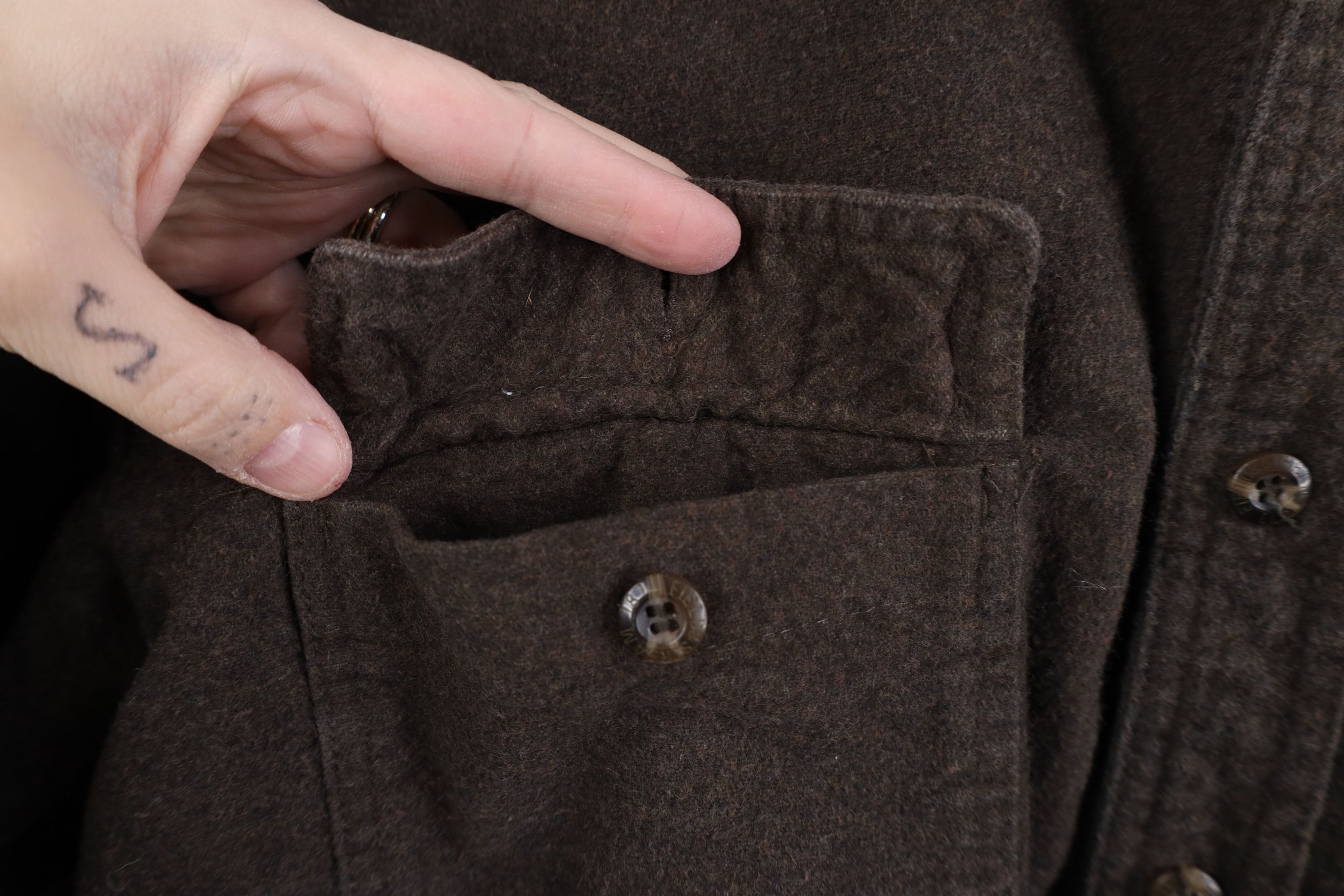 Vintage Vintage 90s Streetwear Chamois Cloth Button Shirt Brown Size US XL / EU 56 / 4 - 7 Thumbnail
