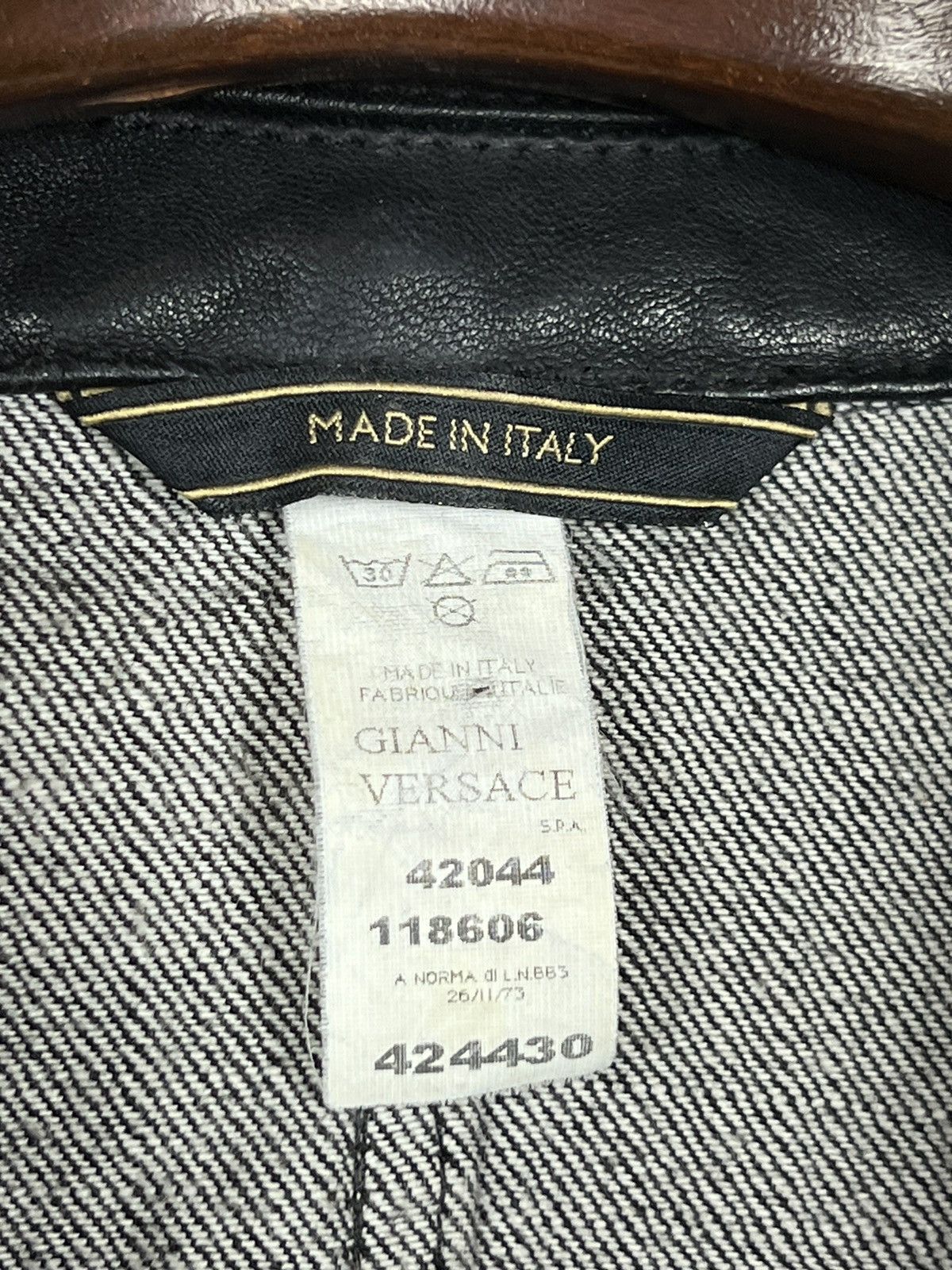 Versace Gianni Versace Leather Denim Blazer Jacket medusa coat Size US XL / EU 56 / 4 - 8 Thumbnail