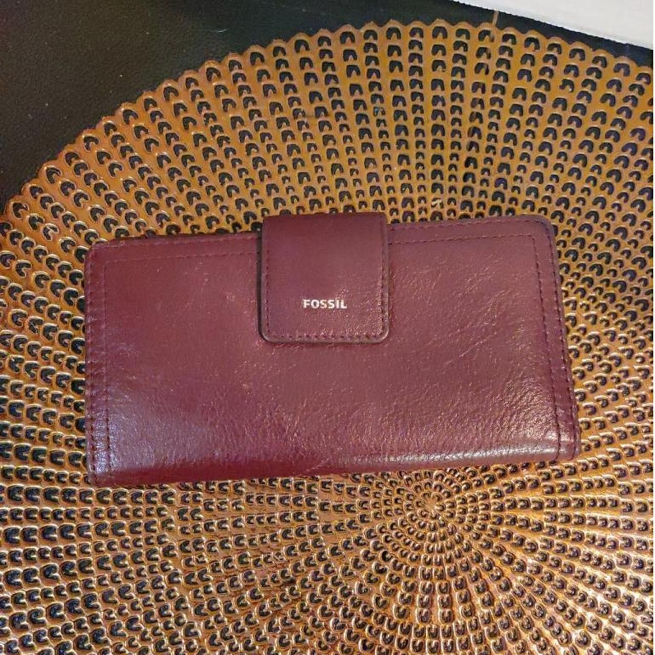 Fossil Fossil Women's Leather Wallet - Elegant Burgundy Design Size ONE SIZE - 1 Thumbnail